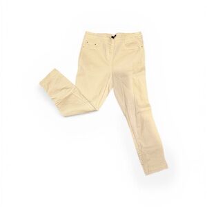 Renuar Pull On White Straight Leg Pants
